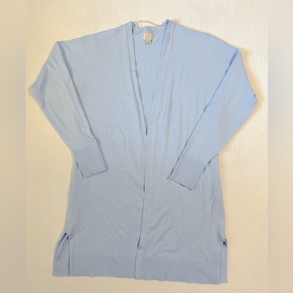 A New Day - Light Blue Open Cardigan